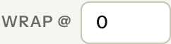 Wrap-at number input showing 0